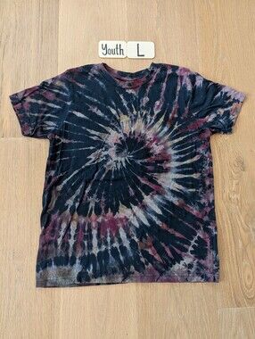 New Reverse Tiedye Unisex Youth Short Sleeve Shirt